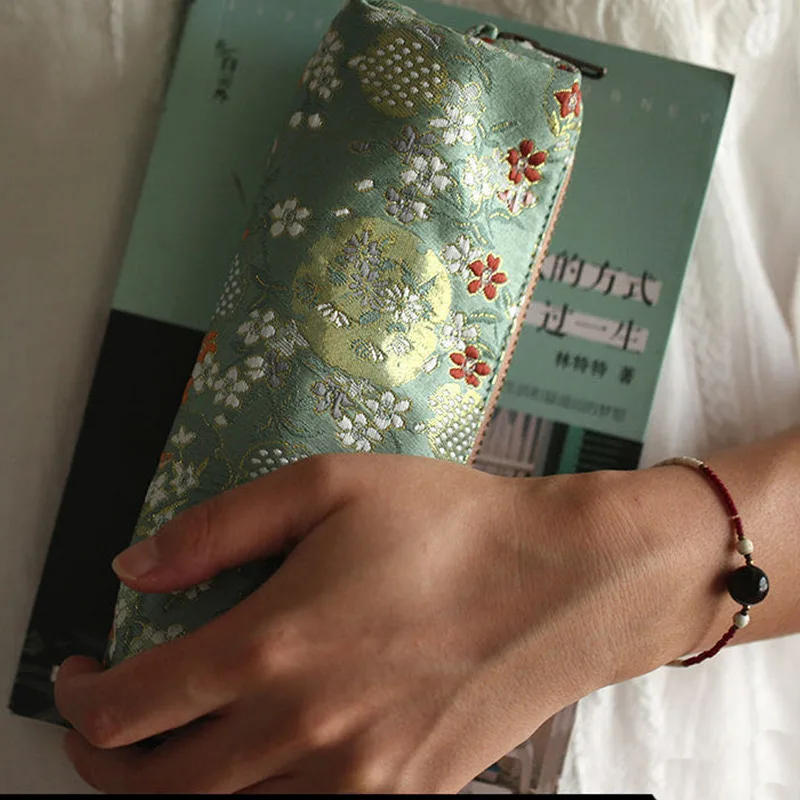 

Чехол для карандашей, хлопковый, льняной, бронзовый, большой емкости