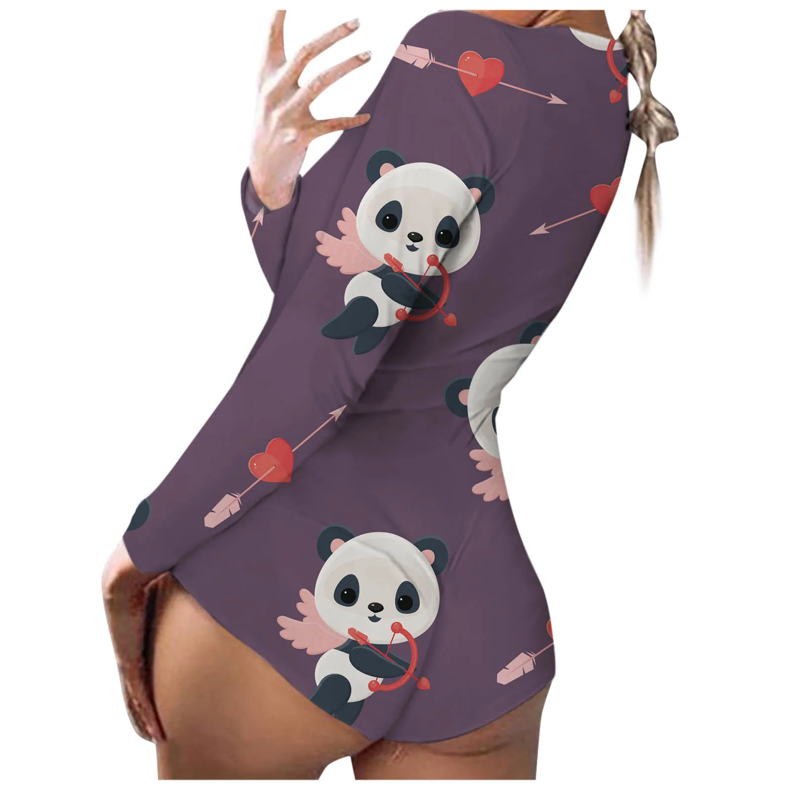 

Женский комбинезон с длинным рукавом и принтом