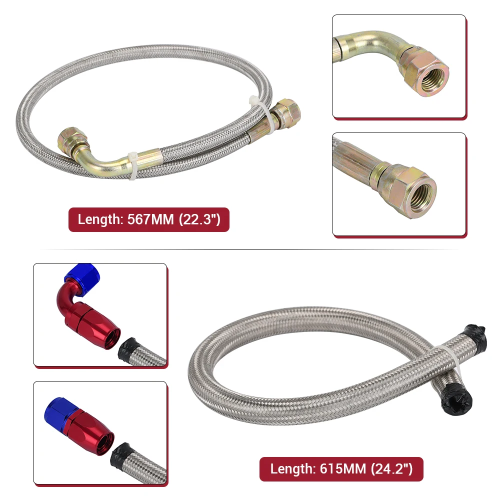 Hypertune Turbocharger маслоподача дренажной линии комплект 4AN 10AN для Тойота Супра 1JZ/2JZ 1JZGTE