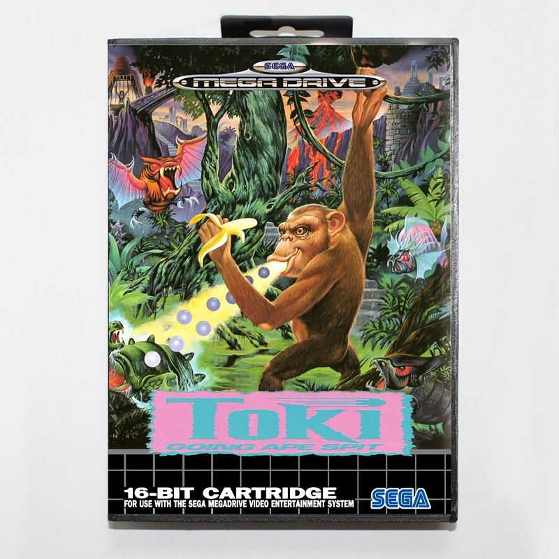

Sega MD игровая карта-Toki Going Ape Spit с коробкой для Sega MegaDrive игровая консоль 16 бит MD карта