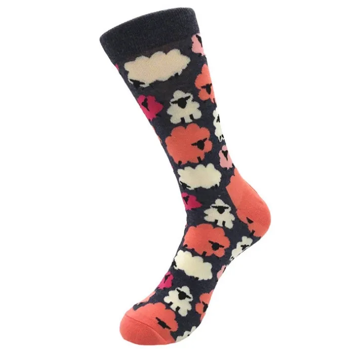 Модные мужские и женские забавные носки унисекс повседневные хлопковые с