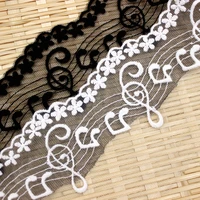 music symbol lace mesh embroidery dress skirt decoration lace trims trimmings diy handmade household sewing accessories