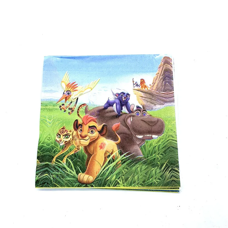 Бумажная соломенная скатерть с изображением короля льва Simba детской комнаты для
