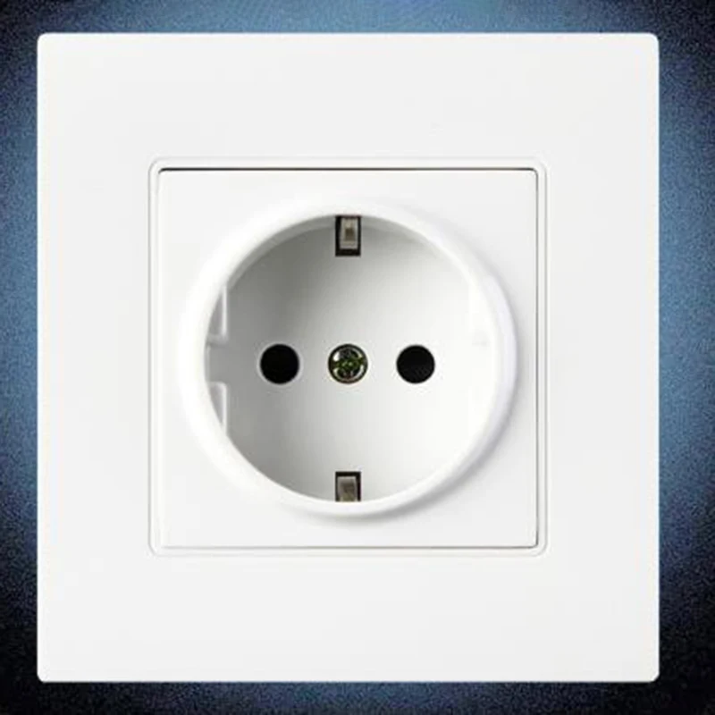 Белая высококачественная розетка 16А с заземлением настенная панель штепсельная