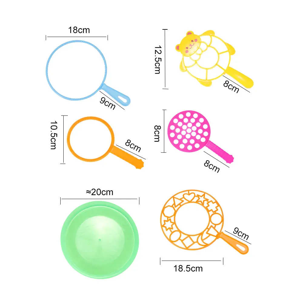 

6Pcs Kids Water Blowing Toys Bubble Soap Bubble Wand Set Outdoor Kid Toys Parent-Child Exchange Interactive Toy Bubble Blow Gift