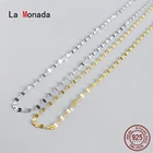 Женское серебряное ожерелье-цепочка La Monada, красивый волнистый чокер из серебра 925 пробы, модное серебряное ожерелье 925 пробы, 925