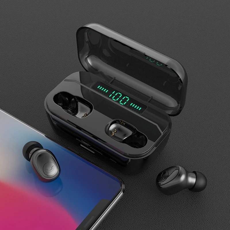 Мини Новые Bluetooth наушники G6s TWS IPX7 8D бас беспроводной зарядки светодиодный дисплей 3500 мАч многофункциональные наушники гарнитура