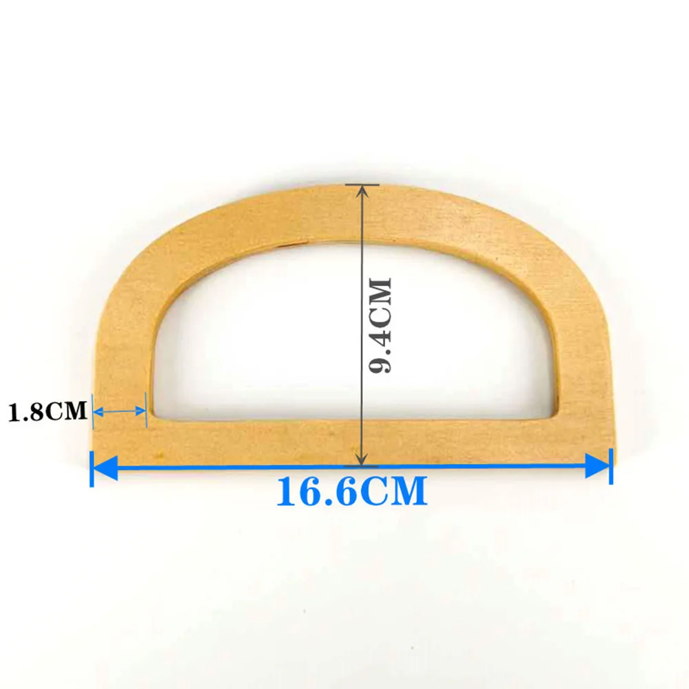 

1pcs Wooden Handle Replacement Diy Purse Handbag Bag Handles Ring Portable Bag Strap Tote Bag Accessories