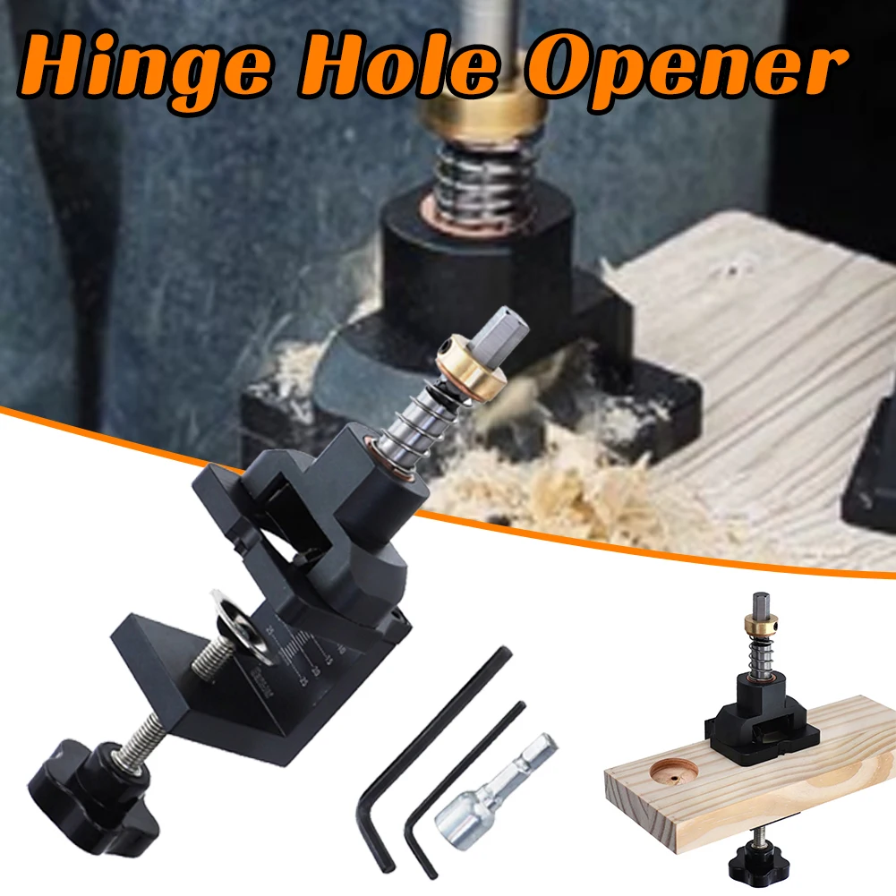 

35MM Cup Style Hinge Boring Jig Drill Guide Set Wood Drilling Dowel Jig Woodworking Hole Opener Template for Door Cabinet Hinge