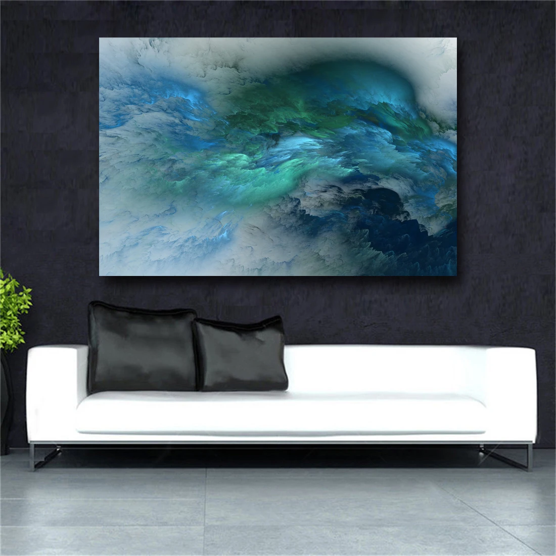 Холщовый постер большого размера художественные принты абстрактная черная