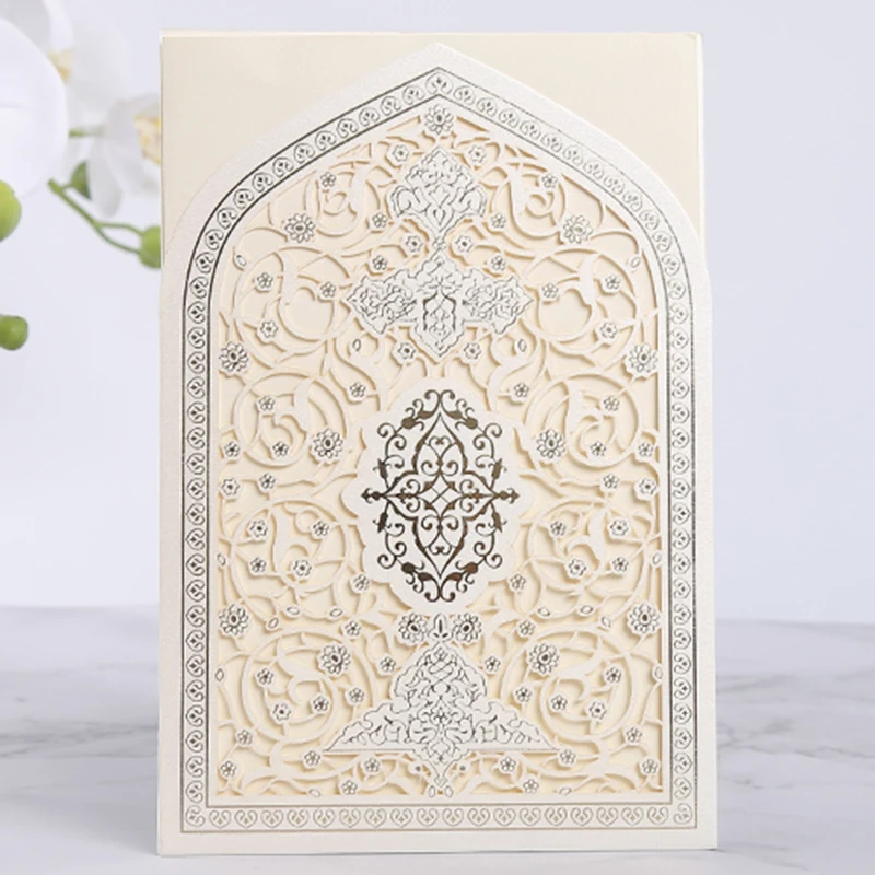 50 шт. полый лазерный разрез свадебные пригласительные открытки поздравительные