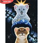 Набор для алмазной вышивки с изображением Льва, квадратныхкруглых страз