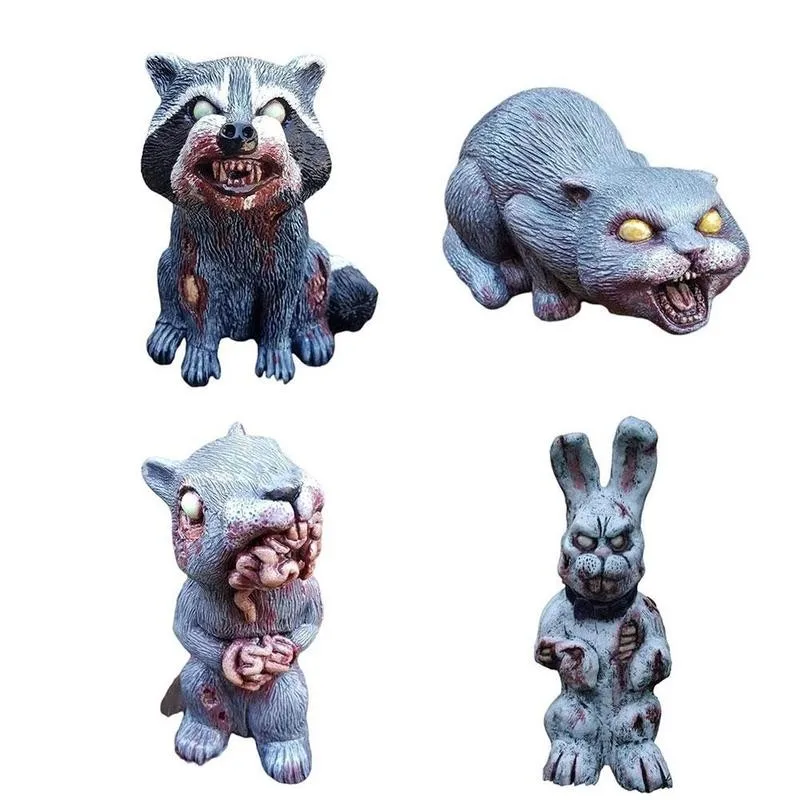 

Resin Zombie Animal Ormament Unique Durable Environmently Friendly Horror Series for Outdoor Patio Garden Festival Halloween
