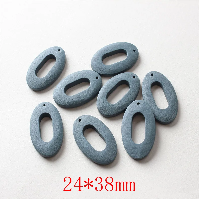 Весенний стиль 2020 30 шт./лот цветной принт геометрия овальная форма деревянные