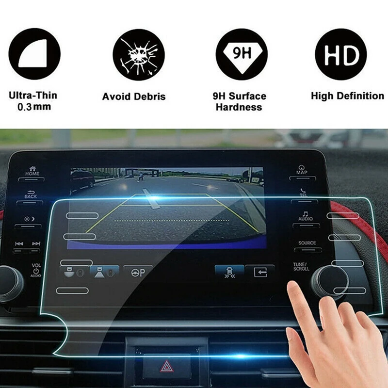 

1x Latest HD Tempered Glass Screen Protector Film for Honda Accord 2018 & 2x Back Door Trunk Box Support Hydraulic Rod