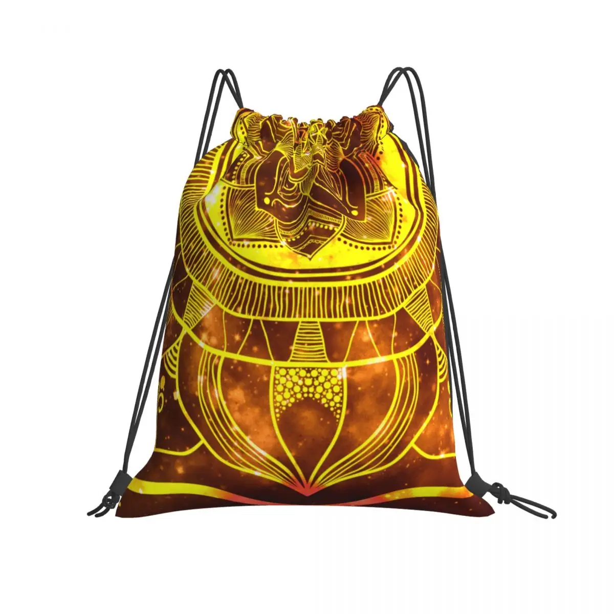 

Спортивная сумка, дорожная сумка на шнурке, уличный спортивный рюкзак с золотистой мандалой для тренировок, плавания, фитнеса