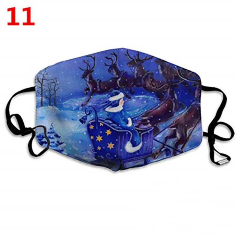 

1pc Christmas Mask Printed 3-ply Cubrebocas Para Face Masks Halloween Cosplay Navidad mask