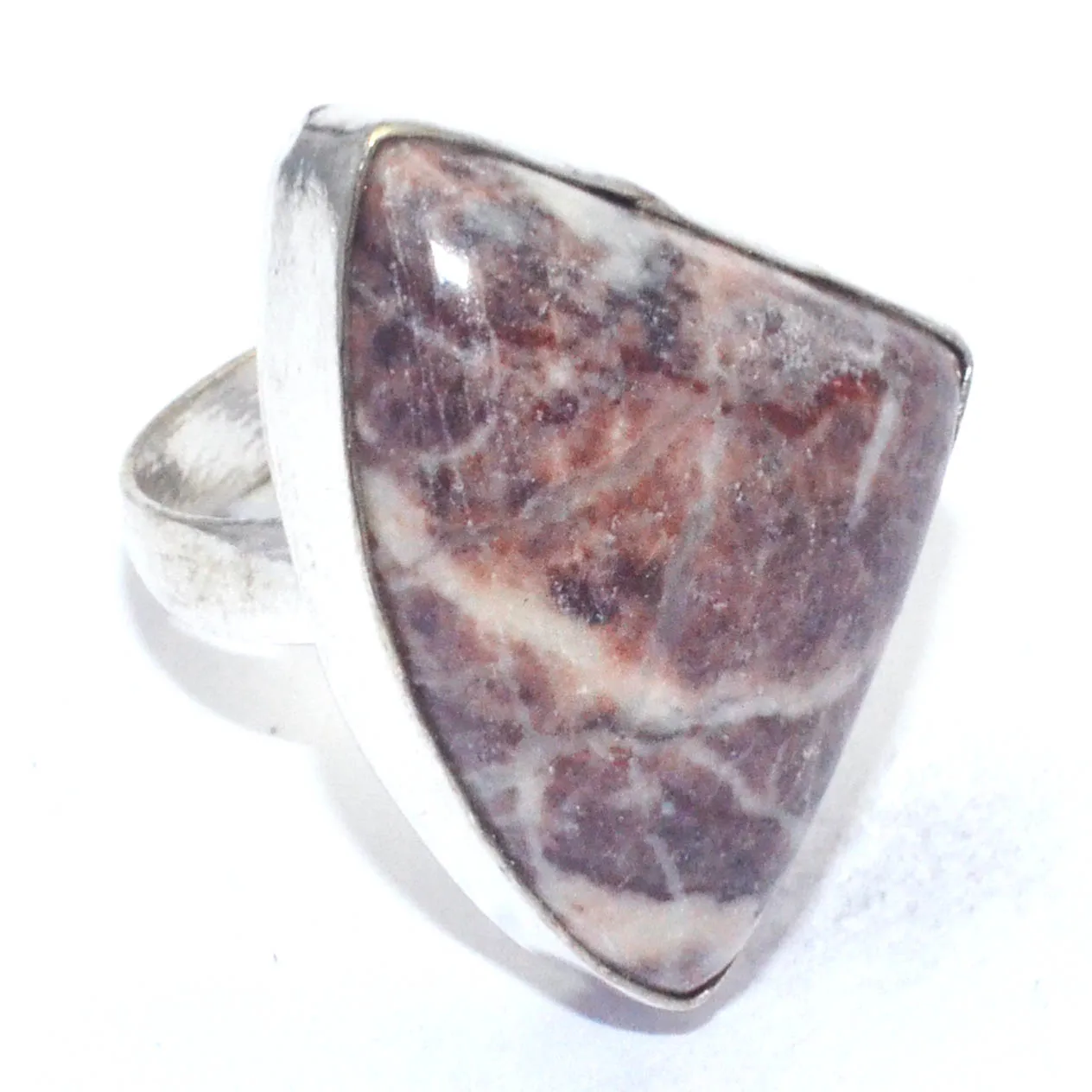 Натуральное кокосовое кольцо из яшмы серебряное покрытие поверх меди США размер: