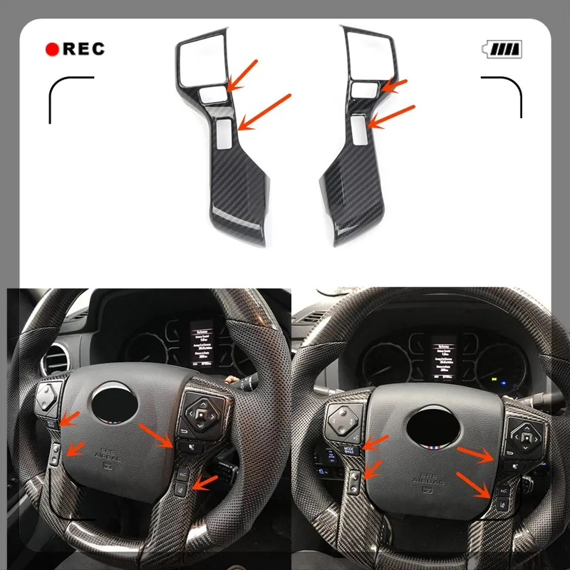 Марка Toyota Tacoma 16-19/Секвойя Тундра 18-19 ABSCar-Styling аксессуары для интерьера накладка на кнопки рулевого колеса 2 шт