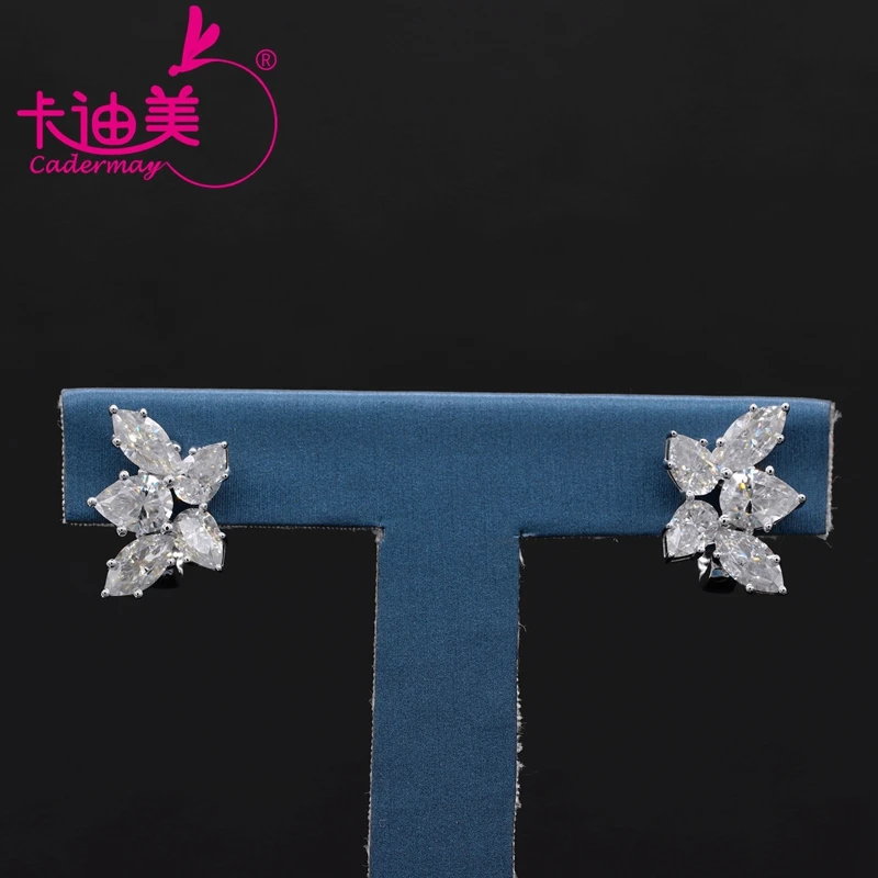 

CADERMAY Jewelry Earrings Silver925 Fancy Pear Marquise Cut Synthetic Moissanite Diamond Stud Earrings Jewel for Engagement
