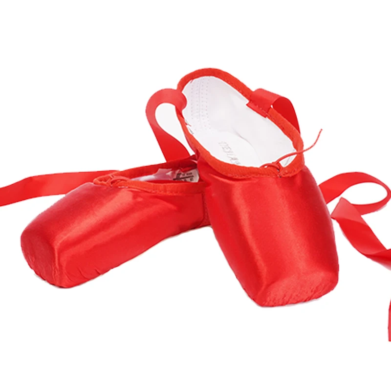 Балетные пуанты танцевальная обувь для женщин и девушек шелковые атласные