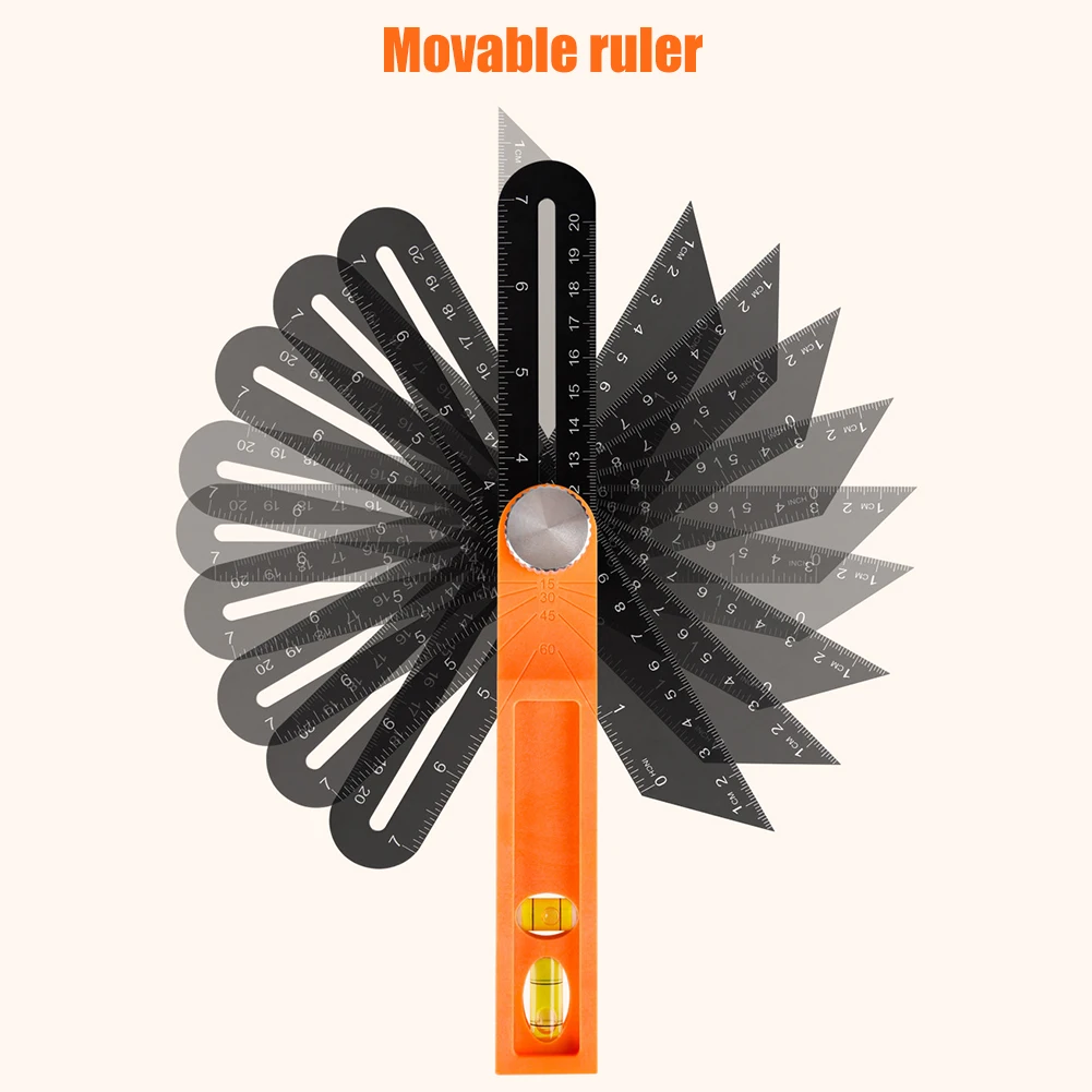 Wooden Marking Gauge Protractor Angle Rulers Gauges Tri Square Sliding T-Bevel with Bubble Handle Level Measuring Tools | Инструменты