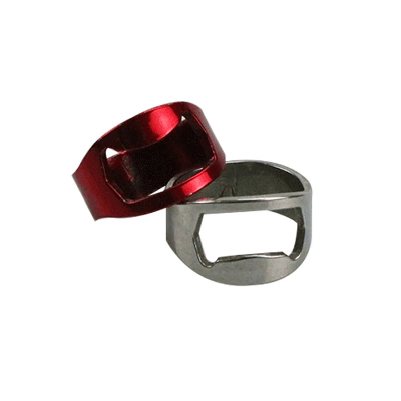 

New Portable Ring Beer Bottle Opener Stainless Steel Finger Ring-shape Bottle Beer Cap Opening Remover Kitchen Bar Tools