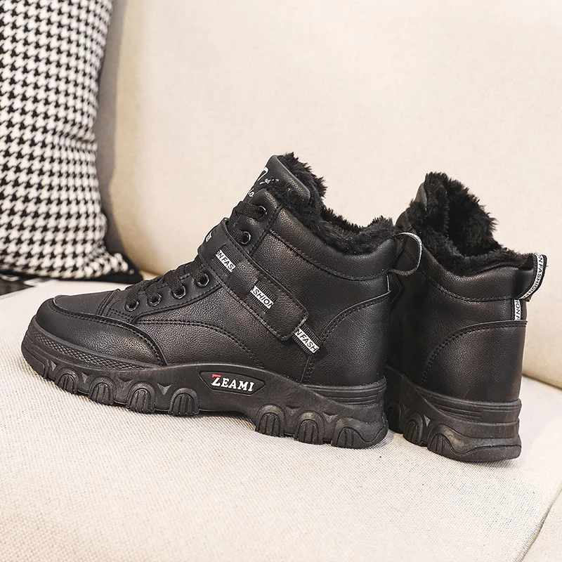 

Outdoor Women's Casual Shoes Winter Plus Velvet Vulcanized Shoes Breathable High Top Women's Fashion Sneakers Thick Bottom Shoes