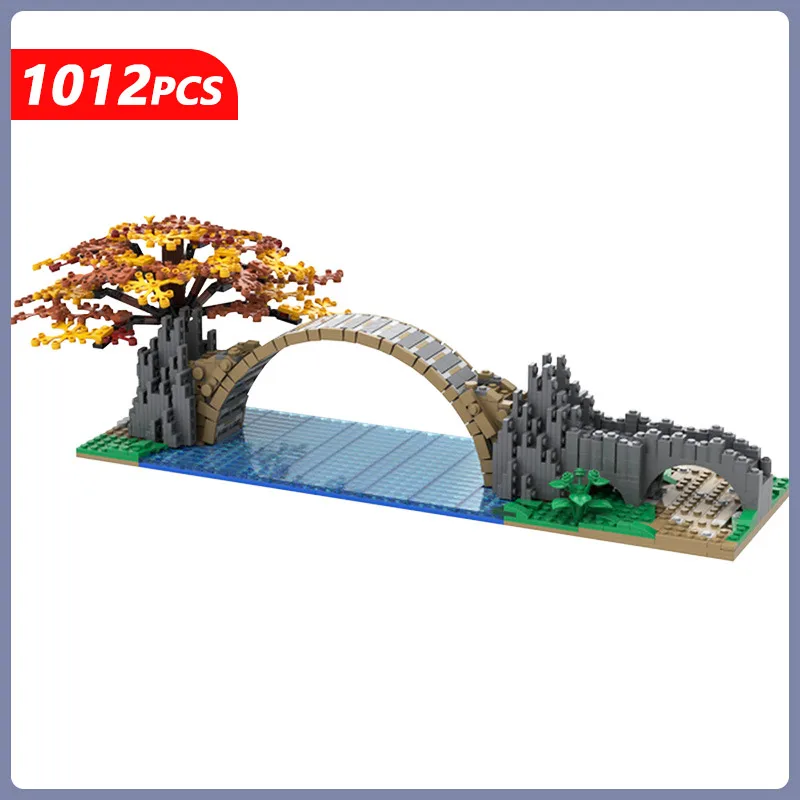 

New Fantasy Bridge Citys Famous Building Blocks Educational Model MOC Bricks DIY Assemble Toys for Children Kids Gifts 1012pcs