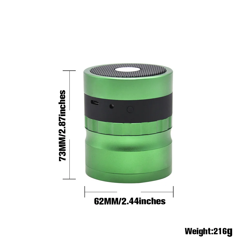 Премиум-приведенный в действие Bluetooth книжная полка колонки жернов для трав