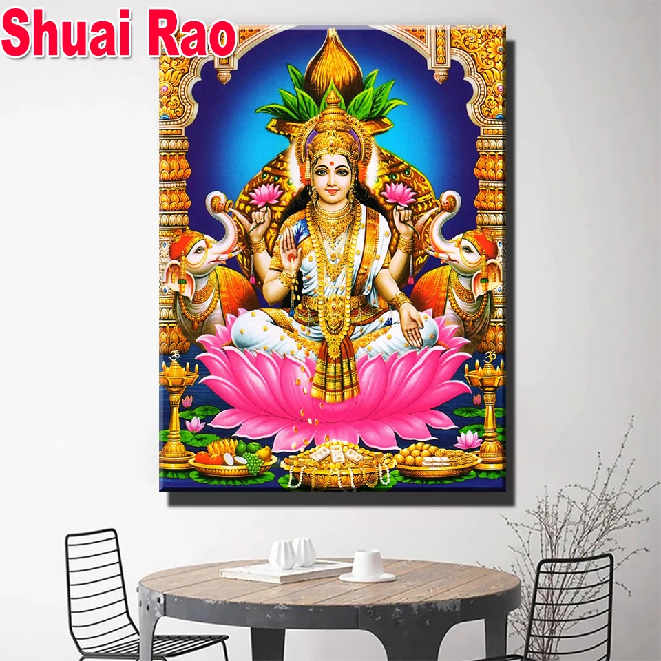 

Full Round DIY Diamond Painting"Deuses Hindus"Diamond Embroidery Ganesha Religion Picture of Rhinestone Home Decor Mosaic Beads,