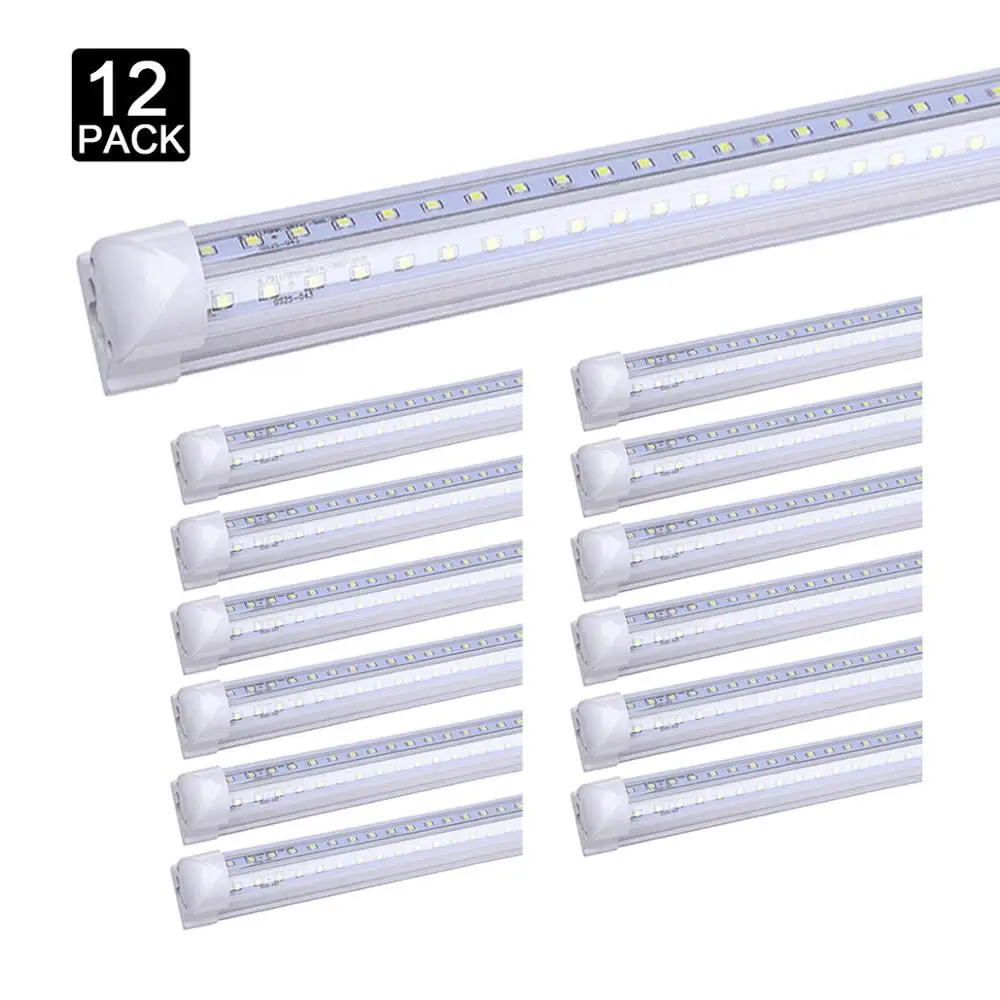 T8 8FT LED Tube Light 72W LED Bulbs Cold White 6000K Shop Light 2.4M 8 FT LED Tube Lamp 85-265V Ceiling Warehouse Light SMD2835