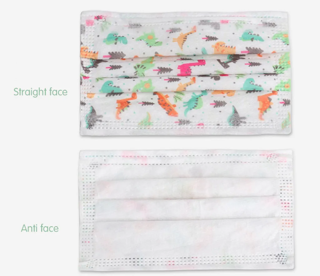 

100pc Kids Children's Respirator Scarf Mascarilla Mask For Face Mascherine Disposable Respirator Industrial 3ply Ear Loop