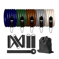 11 pcsset 500 lbs fitness resistance bands man training belt yoga pull rope gym equipment elastic tube oversized rubber band