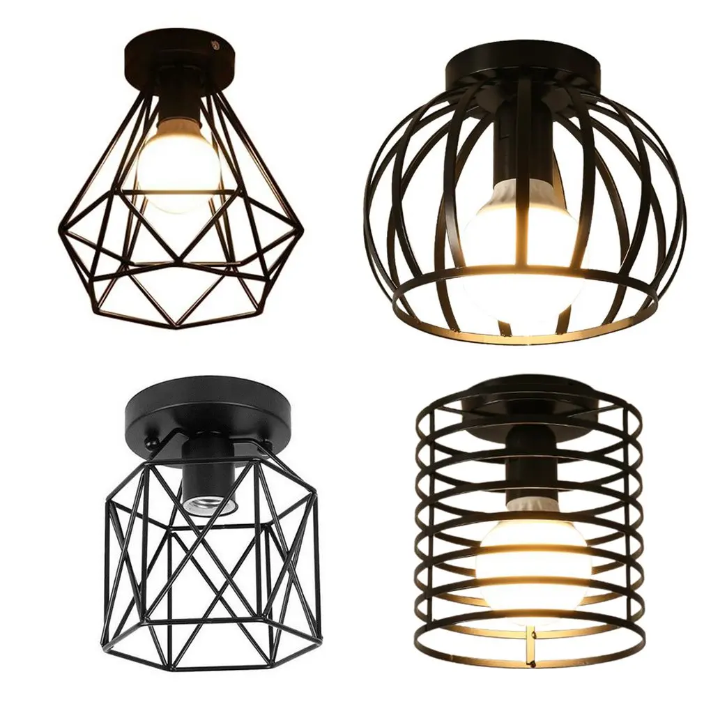 

Hot High Quality Nordic Retro Iron Chandeliers Loft Simple Personality Restaurant Single Head Lights Bar Art Pendant Light