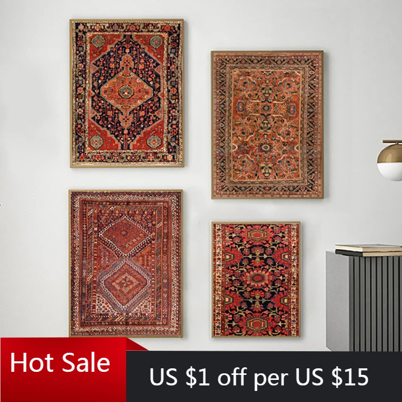 Восточные коврики с узором винтажные принты античные персидские ковры Ретро