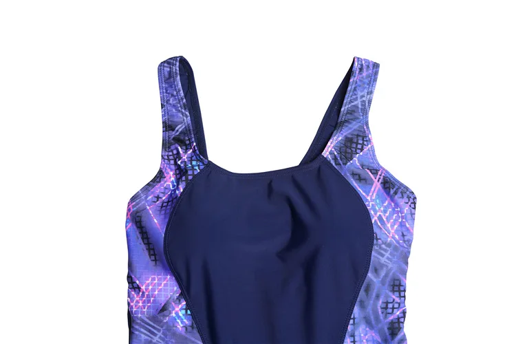 Female Striped One Piece Racing Professional Sport SwimSuit Girl Competition Bathing Surfing Beach SwimwearTriathlon Large Size