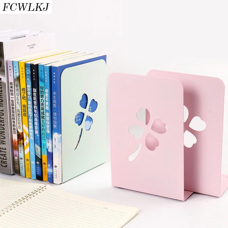 

2PCS/Pair Creative pattern Bookends Metal Book Holder Book Support Stand lyofes Desk Organizer Storage Holder Shelf