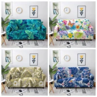 tropical leaves stretch sofa covers for living room elastic sofa cover sectional couch cover slipcovers sofa protector 1 4 seat