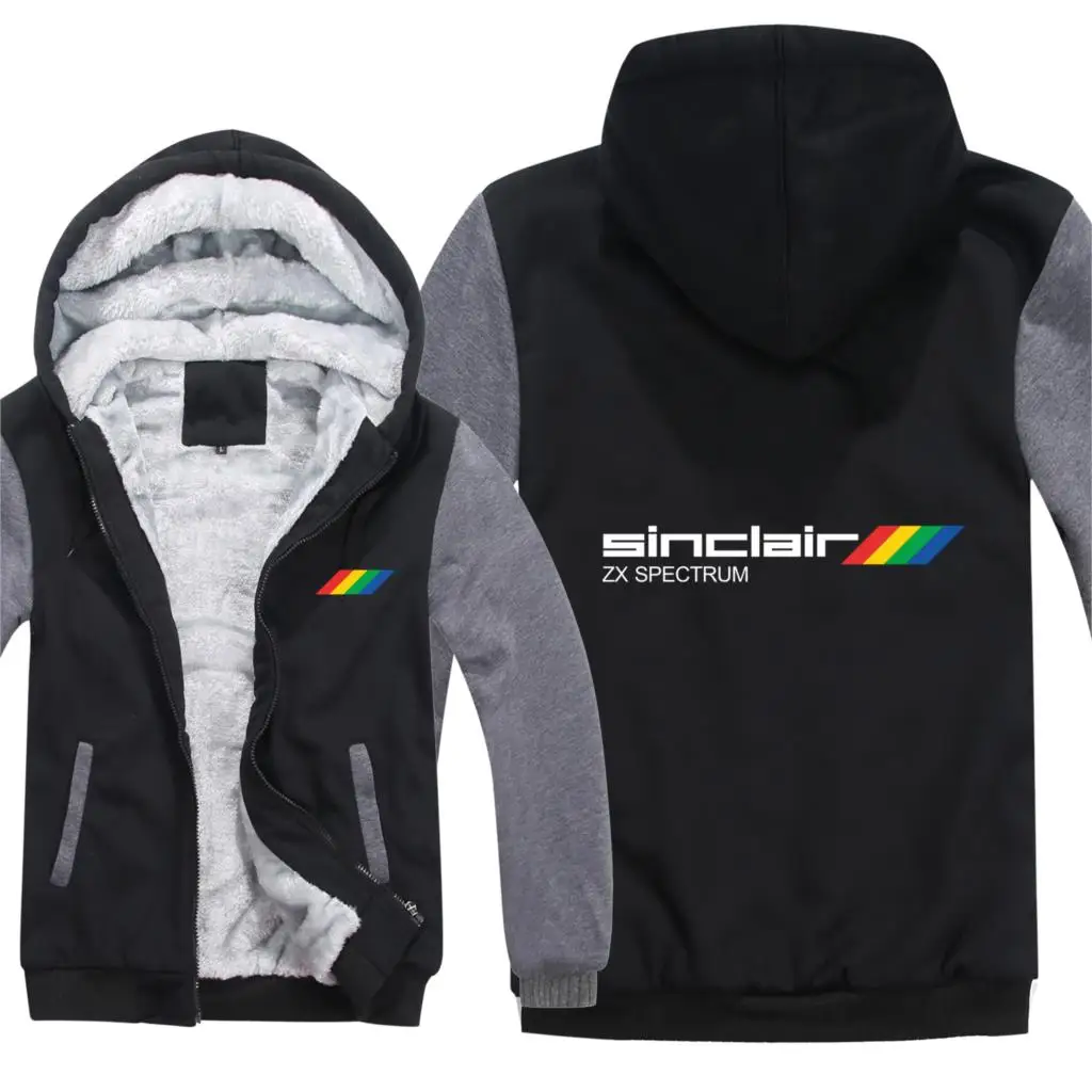 

Sinclair Zx Spectrum Hoodies Winter Men Pullover Wool Liner Jacket Thicken Sinclair Zx Spectrum Sweatshirts