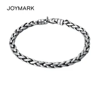 joymark 5mm twisted thai silver bracelet for men 20cm vintage 925 sterling silver chain bracelet fine jewelry tsb513
