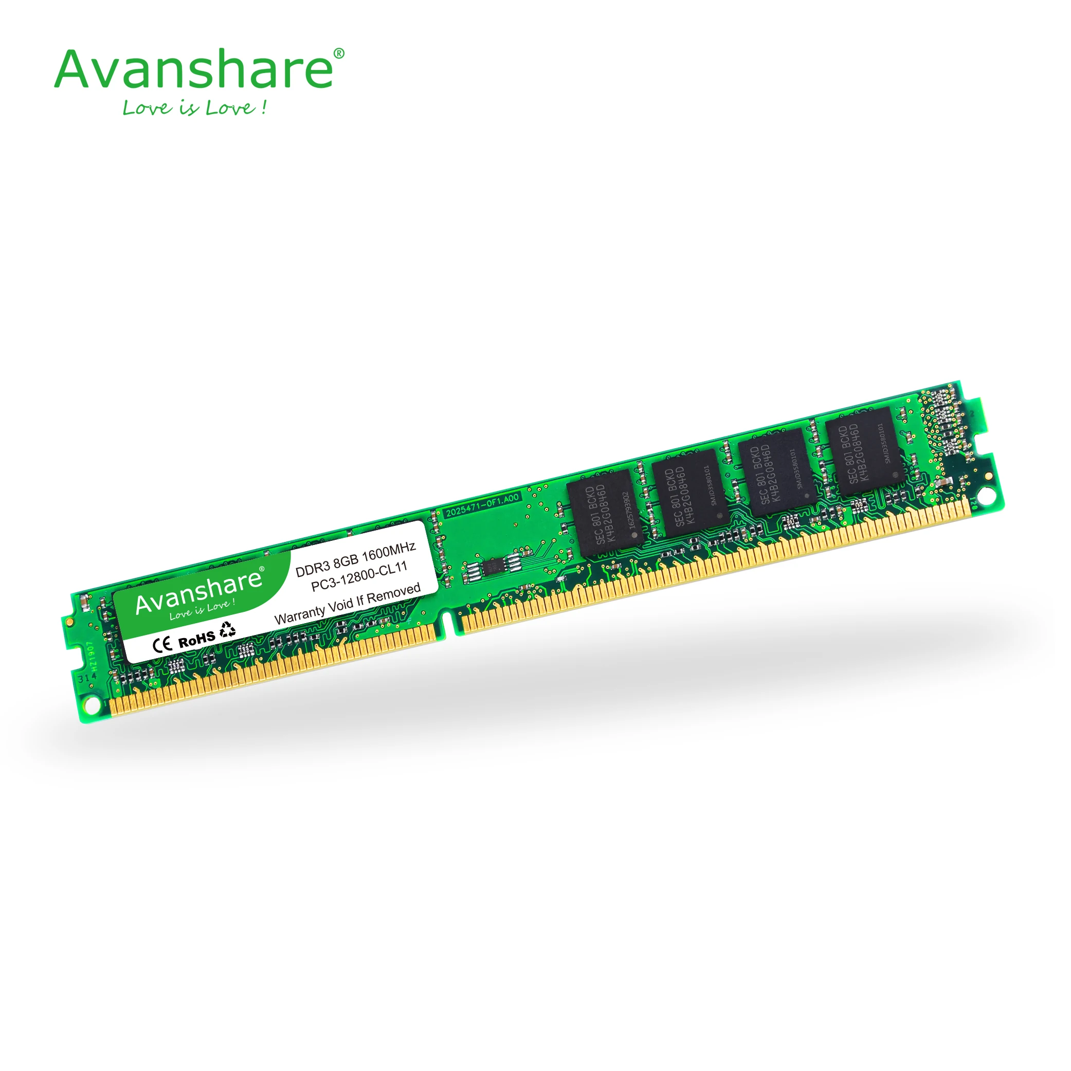 Оперативная память Avanshare DDR3 8 Гб 1600 МГц 240pin 1,5 в 4 ГБ 8 ГБ для настольного компьютера