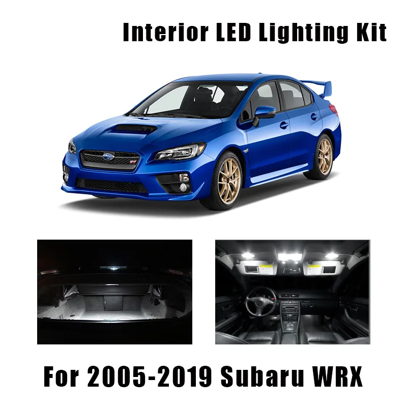 8 шт. Автомобильные светодиодные лампы для салона 2005-2019 Subaru WRX | Автомобили и