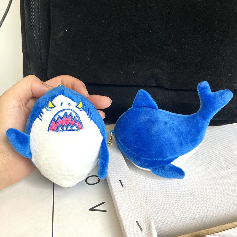 

20 pack anime plush keychain kawaii bulk Baby Shark Pendants cute Key chain Stuffed Doll toys Kid's gift Small for bags 14cm