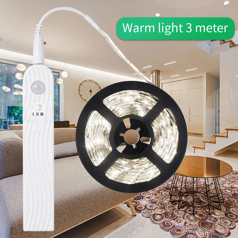 Светодиодная лента с ночным датчиком движения креативный светильник питанием от