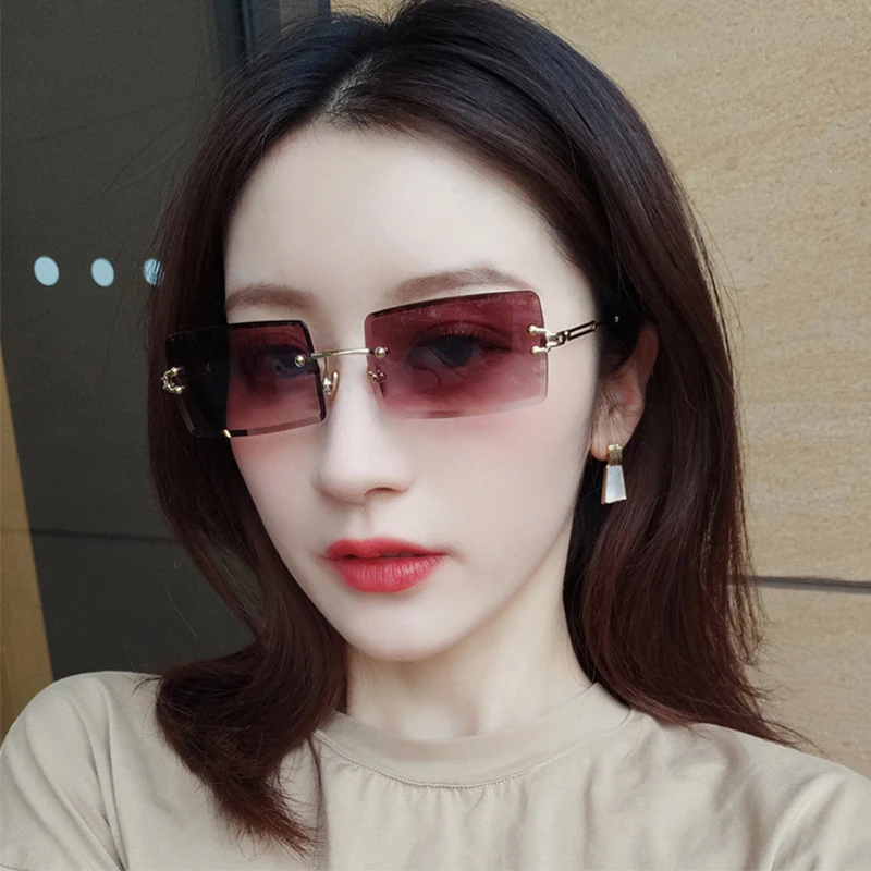 

2021 новый анти-синий светильник модные оправы элегантным дизайном Солнцезащитные очки женские квадратные градиентные Цвет солнцезащитные ...