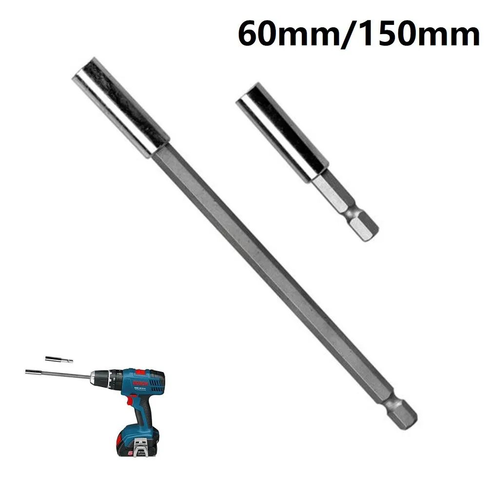 

2-piece Set Of Extended Sleeve Connecting Rod Hexagon 60mm + 150mm, Suitable For Most Drill Bits, Screwdrivers, Etc