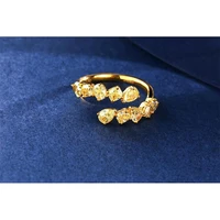 18k gold jewelry real gold wedding bands diamond ring for women 1 9 ct yellow diamond water drop anniversary gift