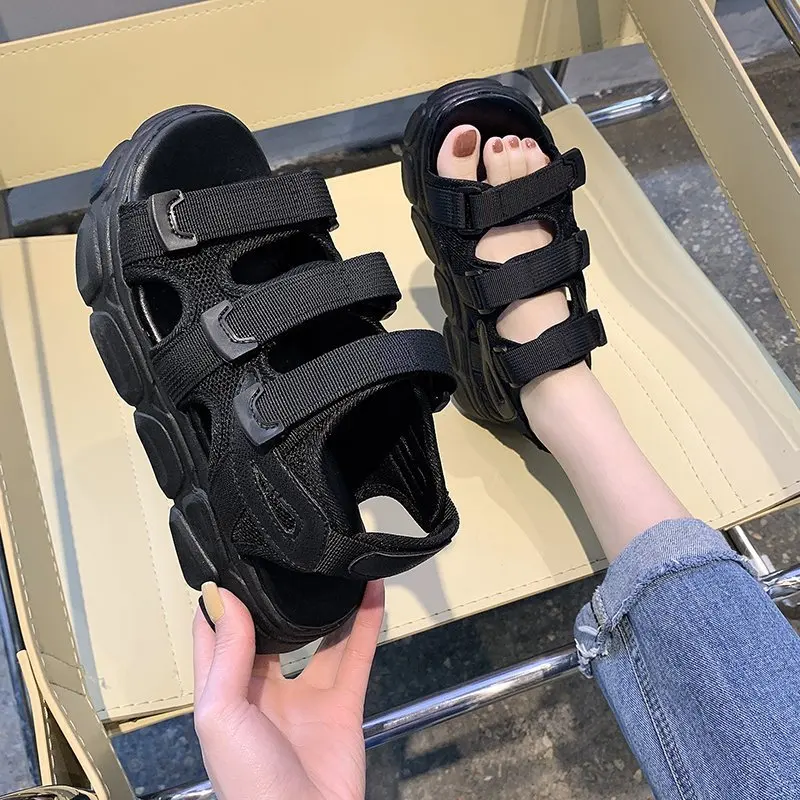 

Womens Sandals Peep Toe Platform Sandals Shape Hook&Loop Womens Beach Shoes Summer Casual Outdoor Sport Sandals for Women