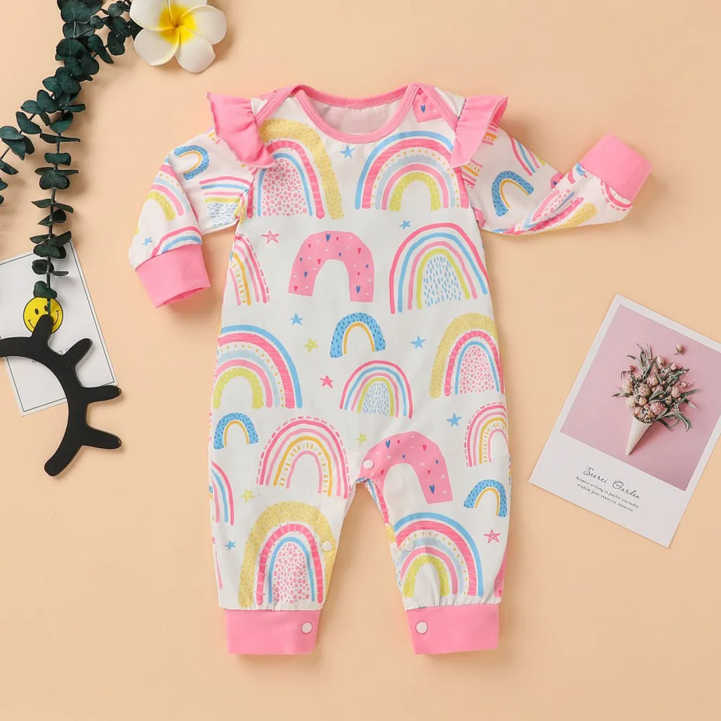 Детский комбинезон с длинным рукавом на возраст 0 2 года|Ромперы| |